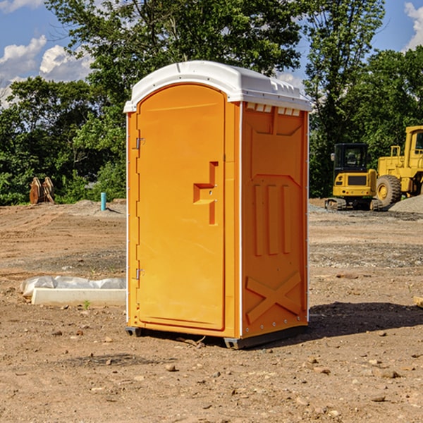 how often are the portable restrooms cleaned and serviced during a rental period in Alexandria Ohio